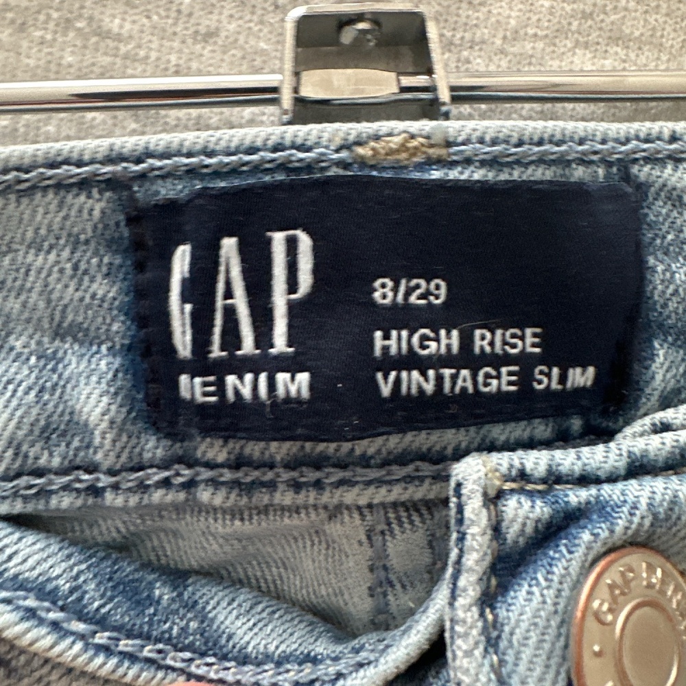 Gap high rise vintage slim ankle length jeans - sz 8